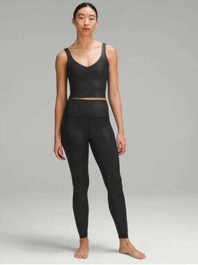 Lululemon Align Ribbed High-Rise Pant 28" Shine in Black